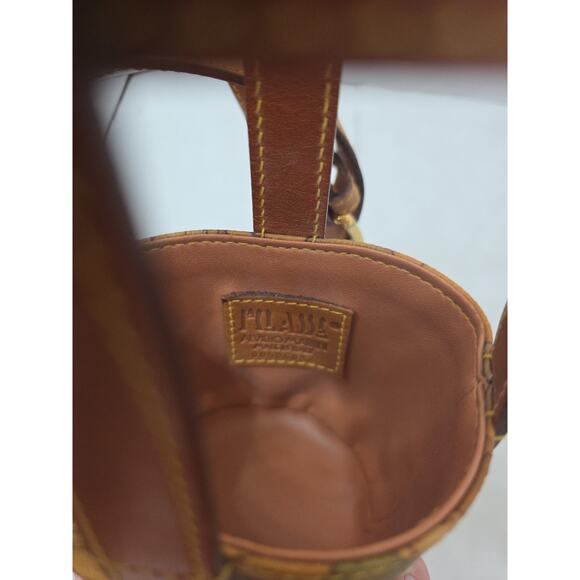 Alviero Martini 1ª Classe Geo Classic Bottle Carrier – Vintage World Map Leather - Picture 5 of 8